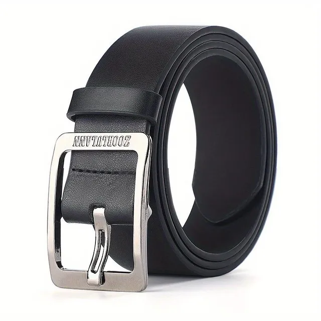 Man's Black Belt from PU Leather - Stylish accessory for leisure and evening opportunities