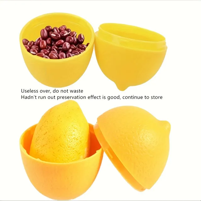 Lemon shaped storage box to preserve freshness