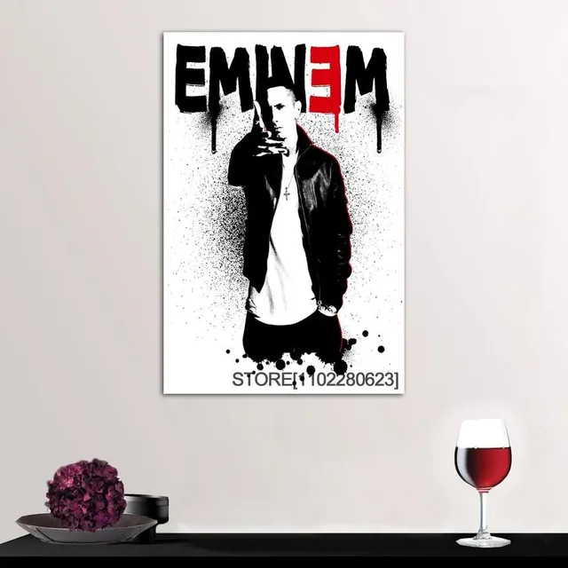 Poster pe pânză cu motivul rapperului preferat EMINEM - diferite dimensiuni