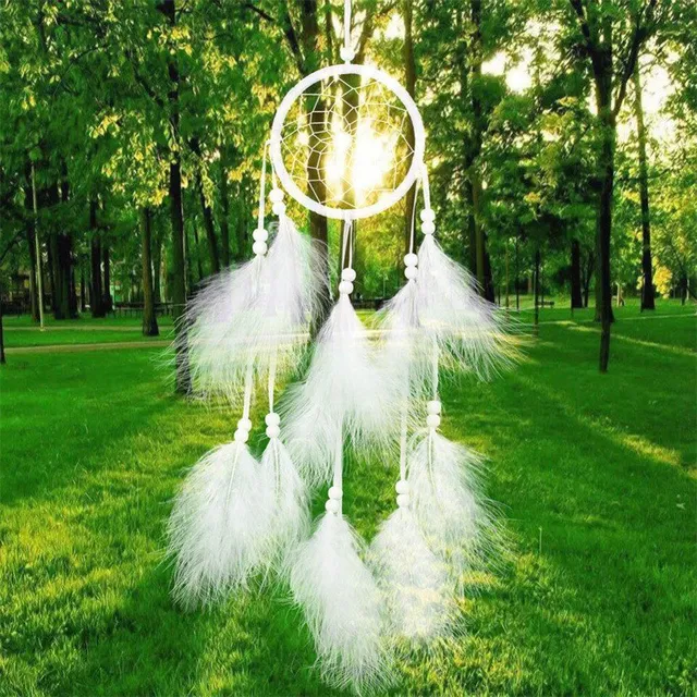 Indian dream catcher with feathers - Rainbow