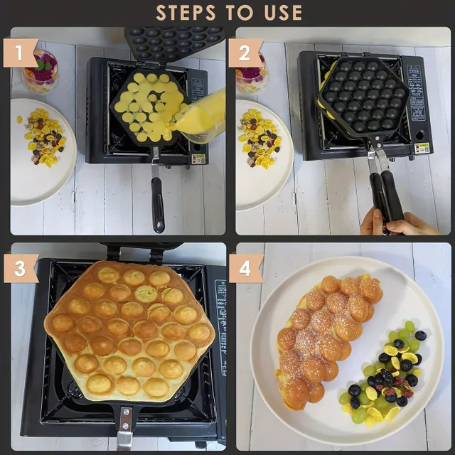 1 piece waffle maker and outdoor form for baking 3v1