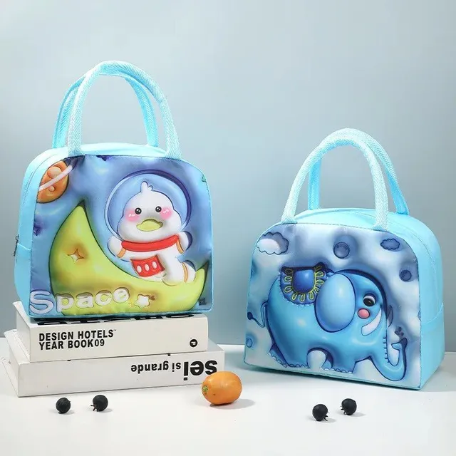 3D dětská kreslená termoizolační obědová taška