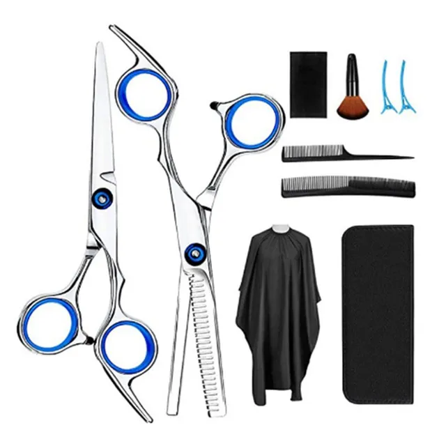 Set of professional hairdressing scissors