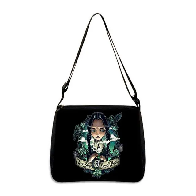 Unisex crossbody bag with motifs from favorite series Wednesday