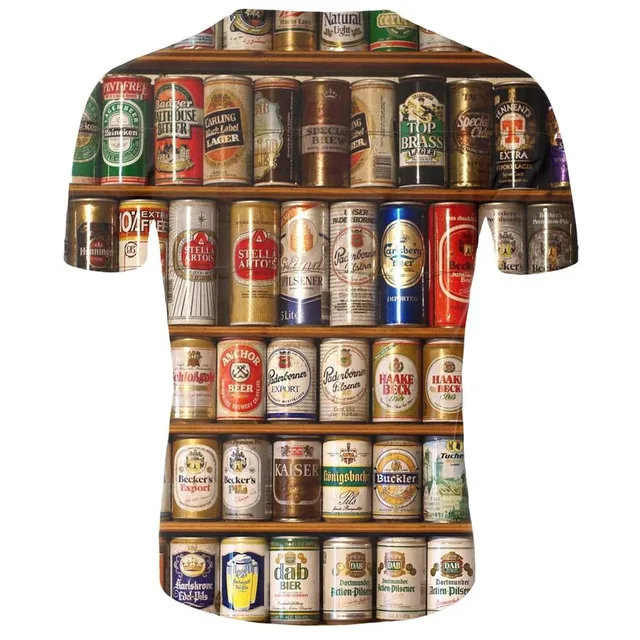 T-shirt a manica corta da uomo con stampa Food / Beer