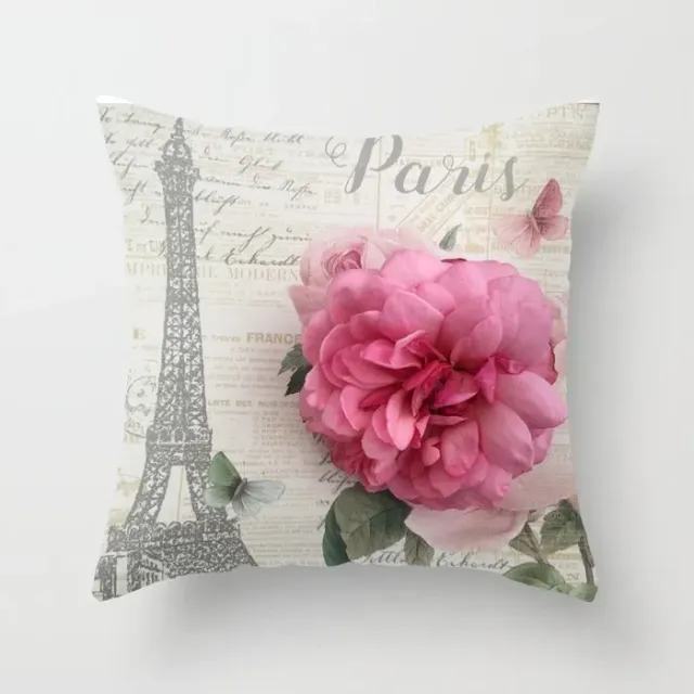 Gentle pillowcase with flower motif 45 x 45 cm