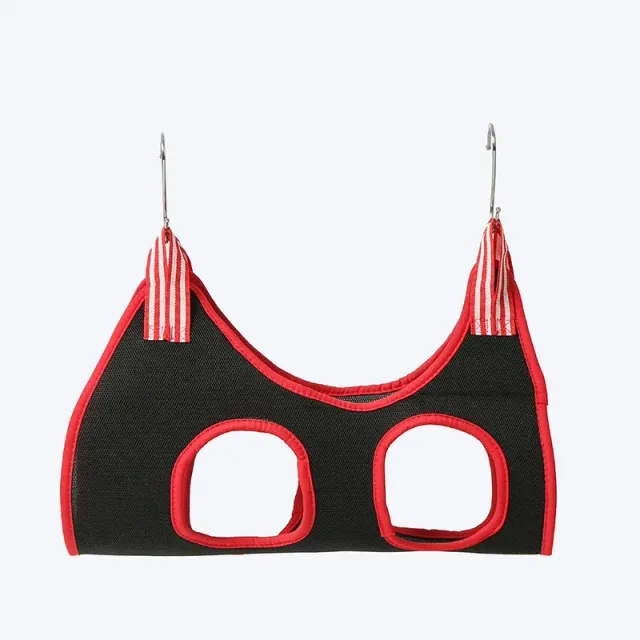 Hinged bag for fixation of pet when cutting claws and bathing