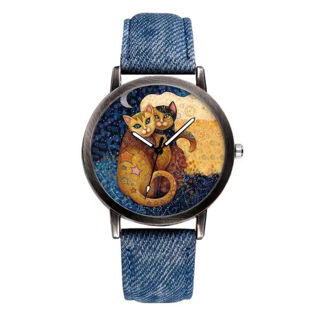 Stylish watch with animal motif Cassie