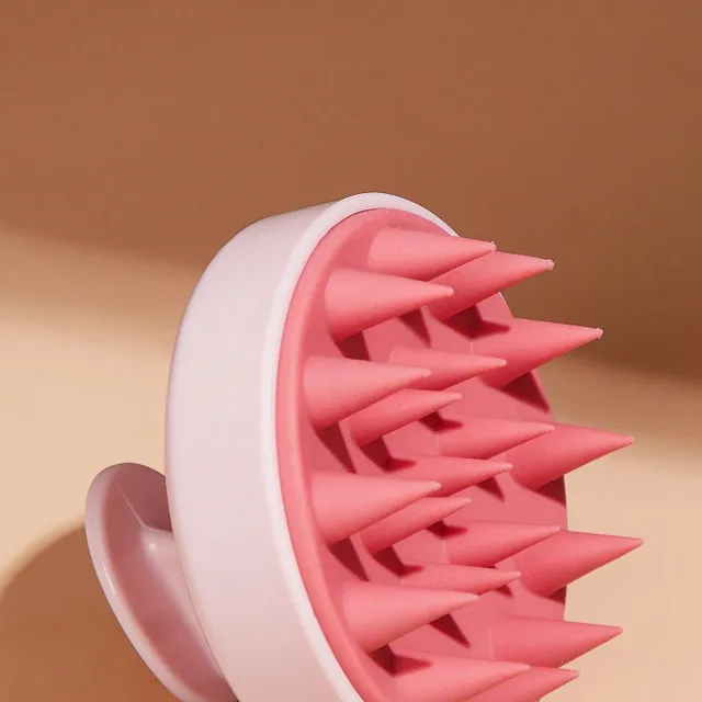 Massage and exfoliating silicone hairbrush - care for healthy and shiny hair