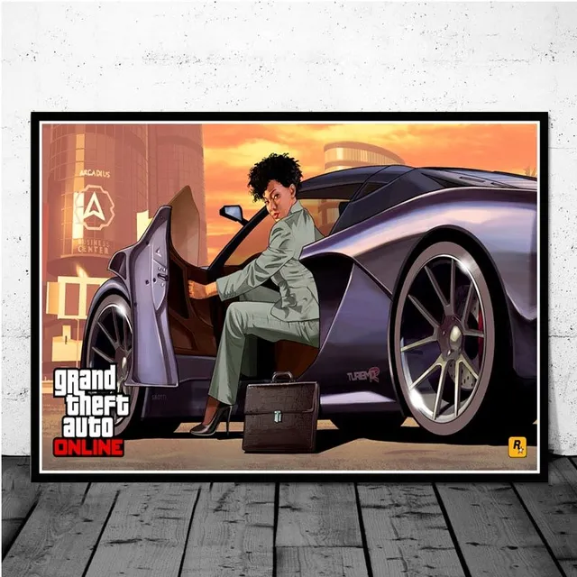 Wall poster with characters from Grand Theft Auto 13 21cmX30cmA4