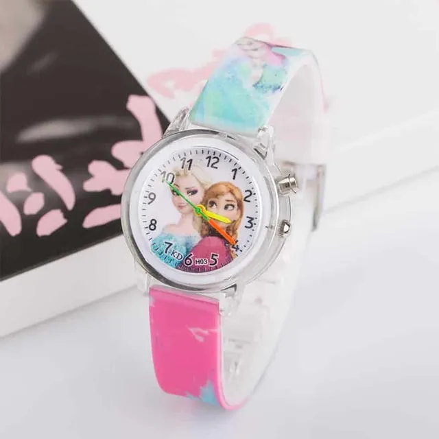 Dívčí náramkové hodinky | Ledové království lighten-hot-pink