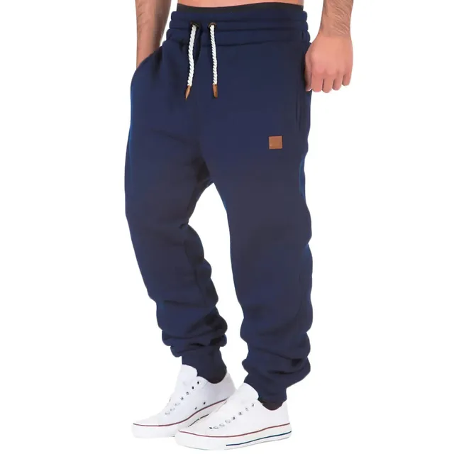 Warm winter men's pants with fleece material - comfortable sports pants for leisure