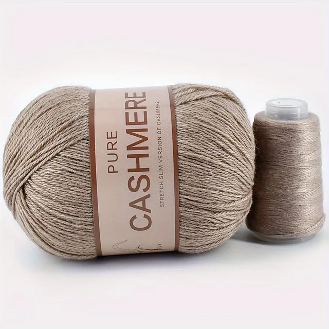 Beautiful 98% cashmere yarn for hand knitting and crochet - soft and suitable for machines - ball for scarves, sweaters and more