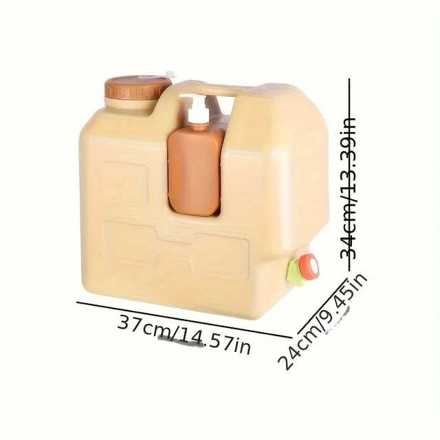 1 Pcs 20l Insoluble Portable Camping Water Tank with Cock