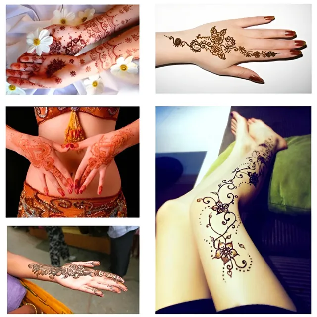 Henna - ideiglenes tetoválás - több szín