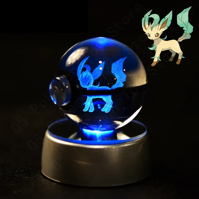 Aranyos Pokéball alakú 3D asztali lámpa Pokémon motívummal