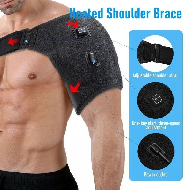 Nastavitelná elektrická vyhřívací podložka na rameno pro úlevu od bolesti a rehabilitaci