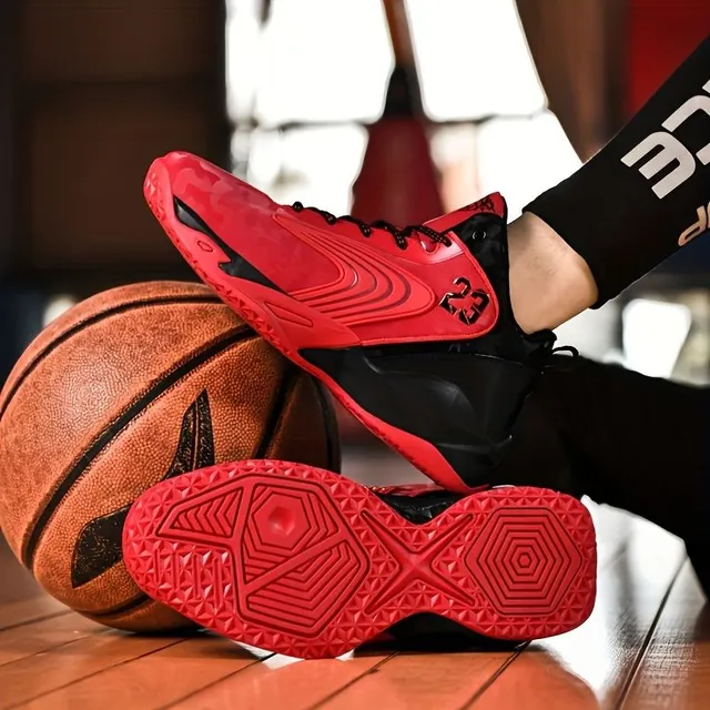 Pánske trendy vysoko basketbalové topánky, pohodlné Slippery Sneakers pre vonkajšie aktivity Pánske