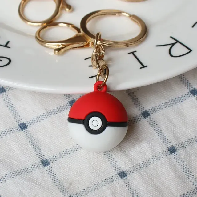 Trends cute keychain in the shape of a poker ball in red color