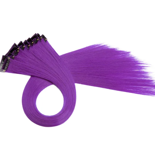 Extensii colorate pentru păr cu clips 80g