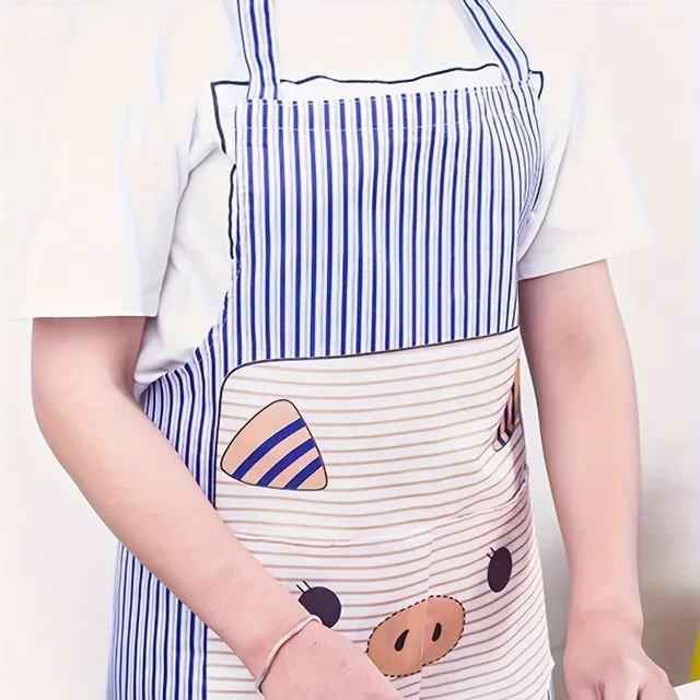 Men's stylish cooking apron, stain resistant with tied back piece