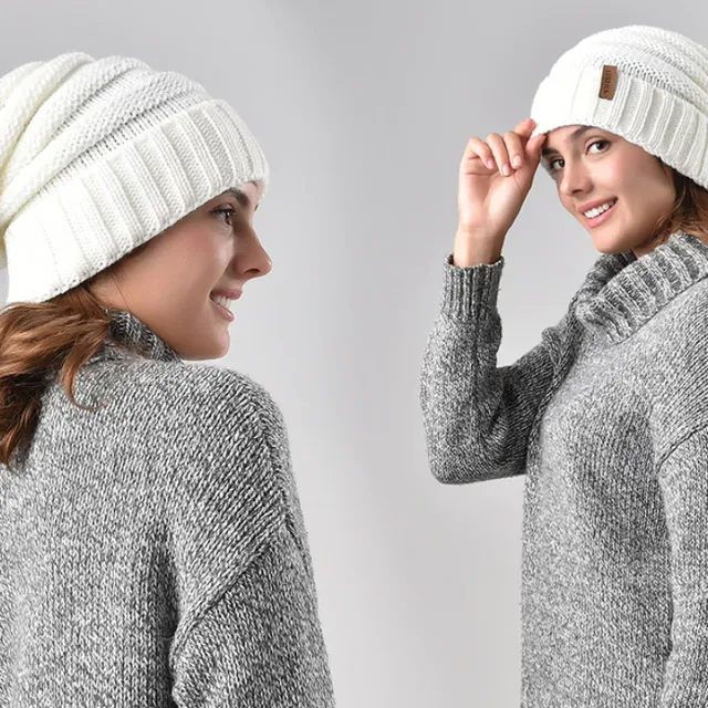 Winter stylish women's knitted warm hat Furtalk