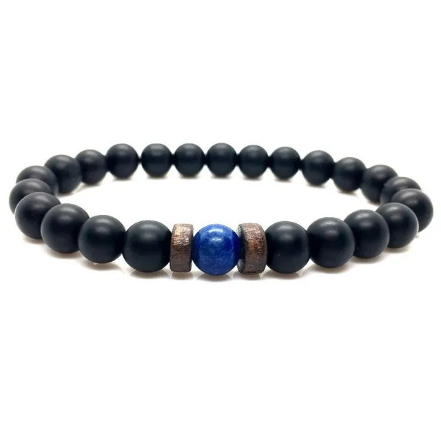 Men's Buddha bracelet with natural beads