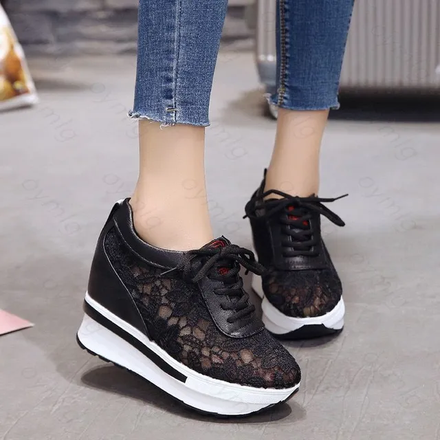 Women's stylish spring platform sneakers