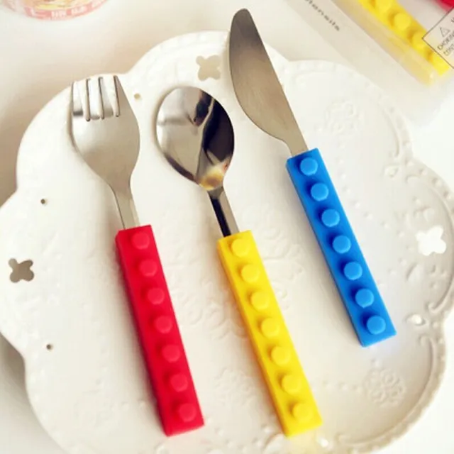 Set of children's cutlery in the style of lega with handle