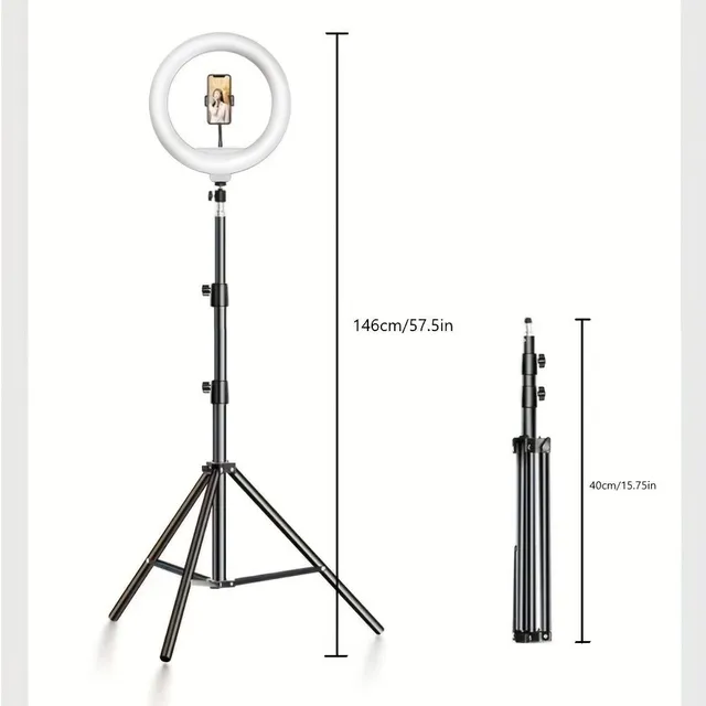 10-inch high-performance light stand, adjustable tripod stand with 1.1 meter holder for photographic studio lightning, ring light, photography