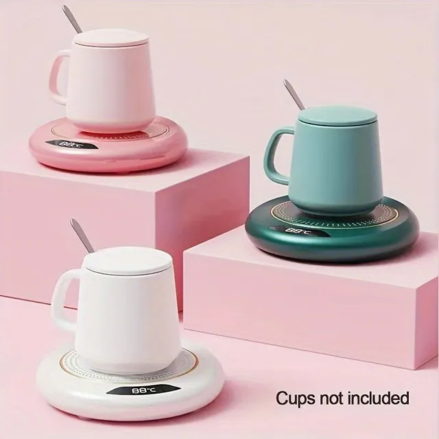 Earring for cup 3 temperature, auto-off, USB mat for drinks, ideal for home, and work, table