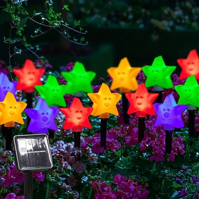 Vánoční světelné řetězy Solar Star, venkovní, voděodolné (IP65), hvězdně blikající, dekorativní zahradní osvětlení, vhodné pro dům, dvůr, trávník, zahradu, cestu, ulici, festival, párty