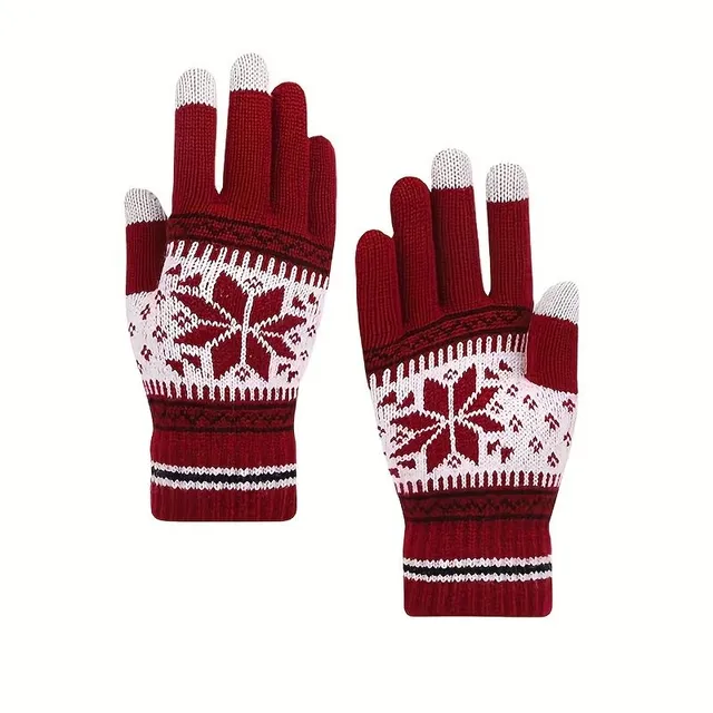 Winter Strickhandschuhe mit Touchscreen