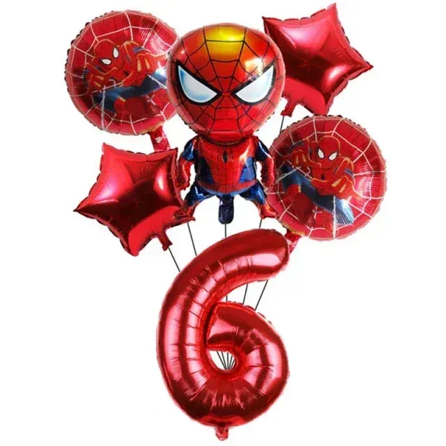 Set di accessori e palloncini per il compleanno con motivi del popolare eroe Spider-man