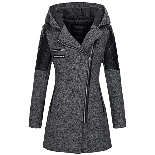 Women's autumn coat with hood Cortez