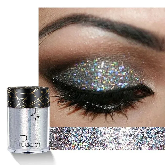 Luxury glitter in several color variants with universal use on eyes, lips and body