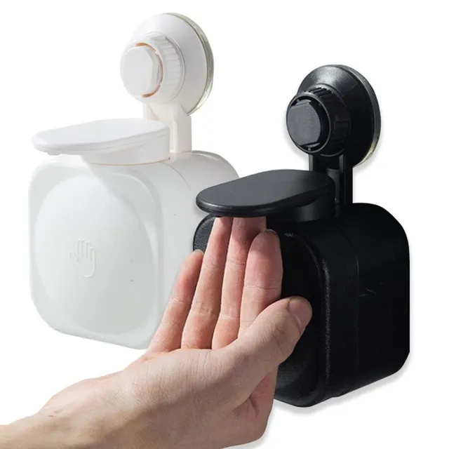 Bathroom soap dispenser with suction cup