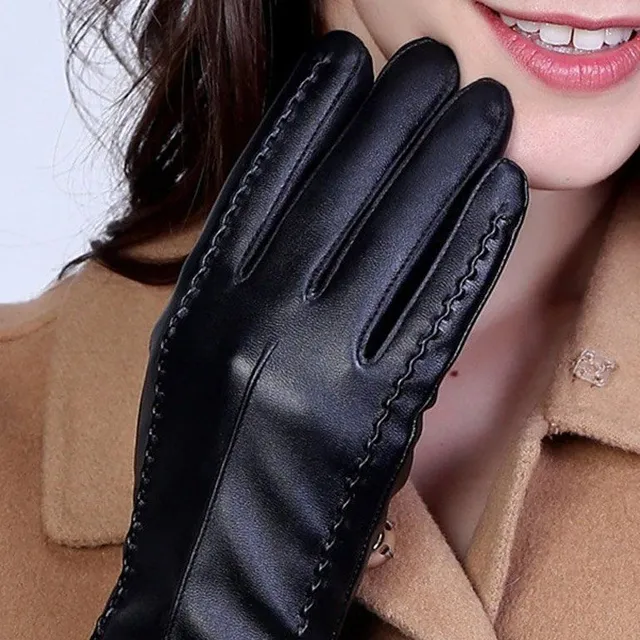 Zimní kožené rukavice
