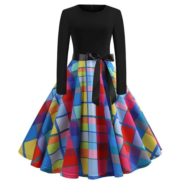 Ladies elegant dress with voluminous skirt