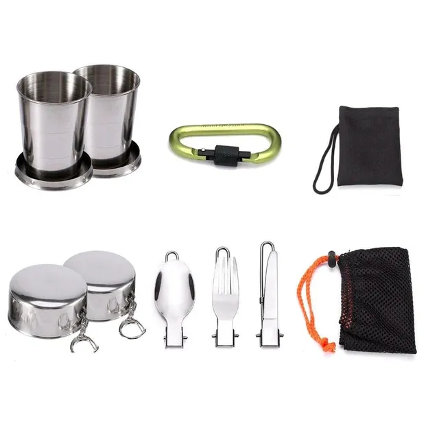 Set ustensile de camping 10 piese