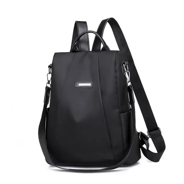 Luxusný jednoduchý dámsky batoh - dva varianty black