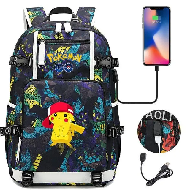 Pokémon backpack with charging function - Pikachu