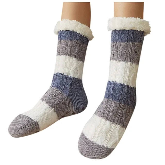 Dámske zateplené zimné ponožky s roztomilým motívom Vianoc