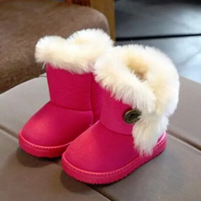 Girls winter roller with fur coat