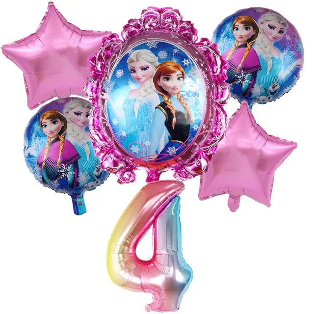 Children's pink set of inflatable numbers Elsa 4