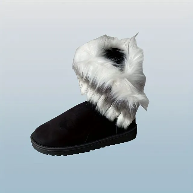 Dámske snežné topánky z Veluru - Pro Teplo a štýl