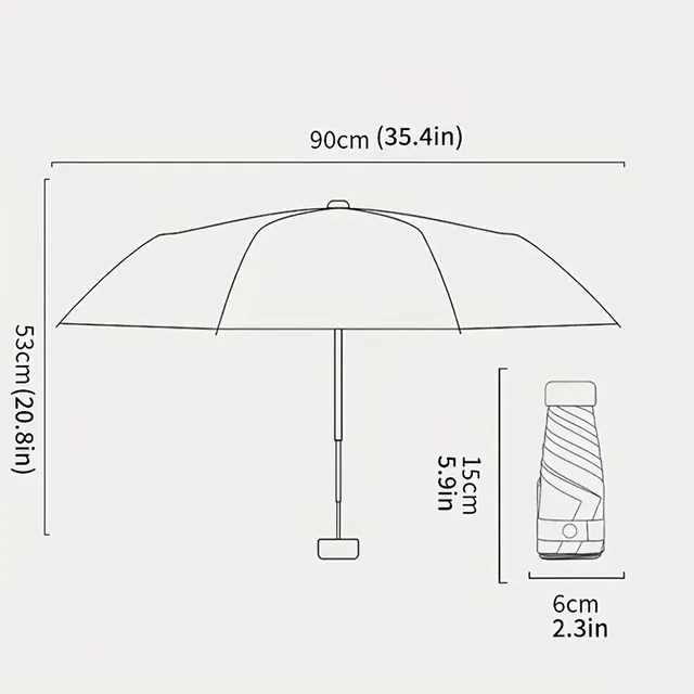 Miniatúrny dáždnik s puzdrom