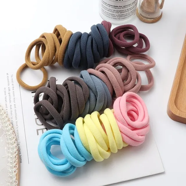 Girls coloured hair elastics 66 pcs