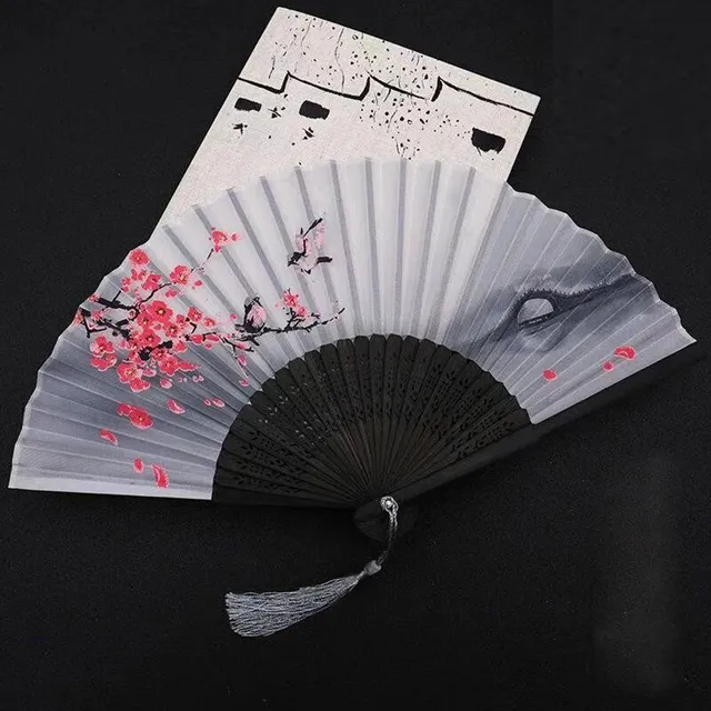 Japanese fan with floral motif