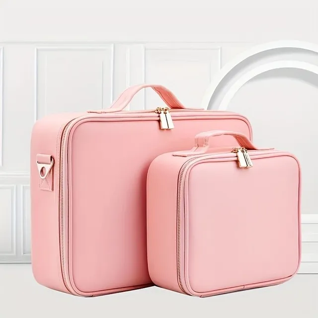 Waterproof travel cosmetic suitcase with adjustable bulkheads